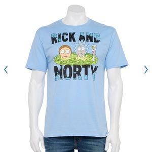 Rick and Morty tee Light blue